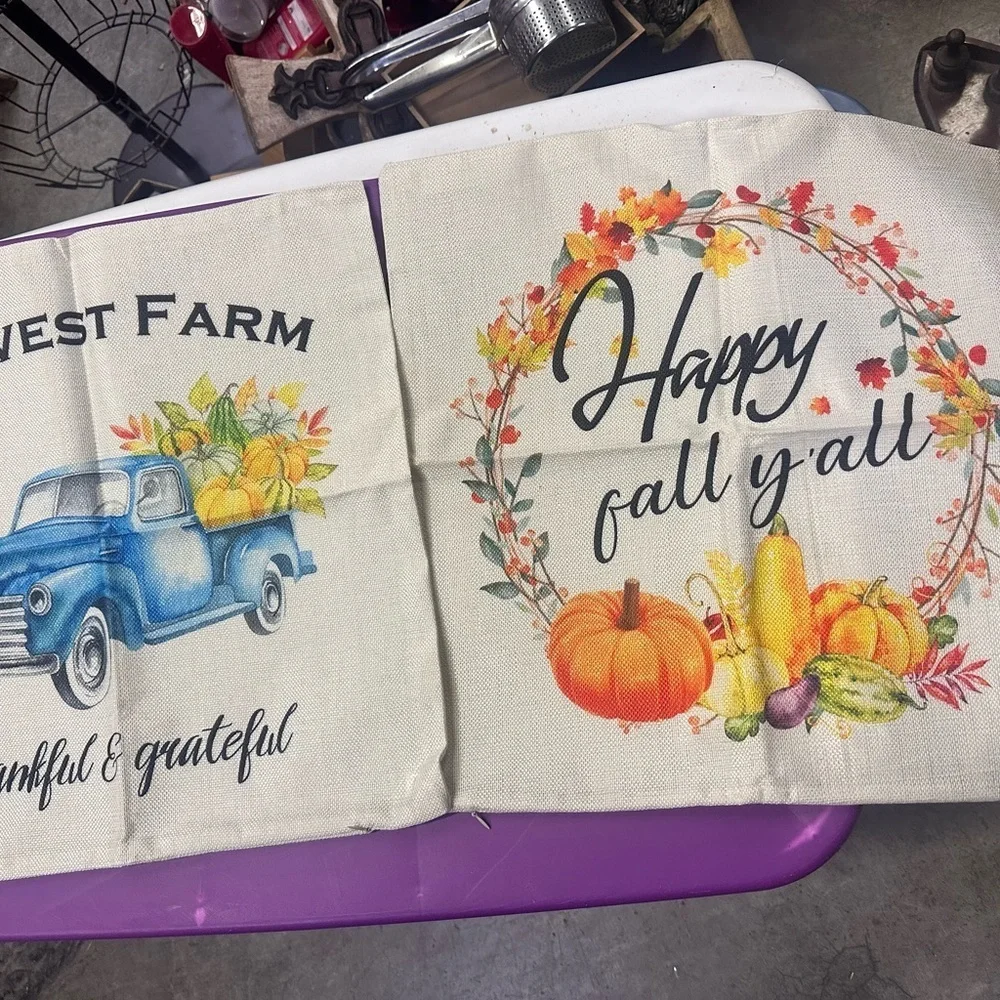 Autumn Harvest Pillow Covers Set